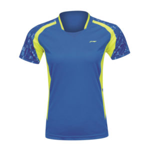 LI-NING T-shirt Stone Bleu Femme AAYK052-1
