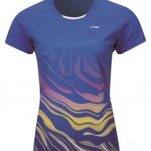 LI-NING T-shirt Flowting Bleu Femme AAYP056-1