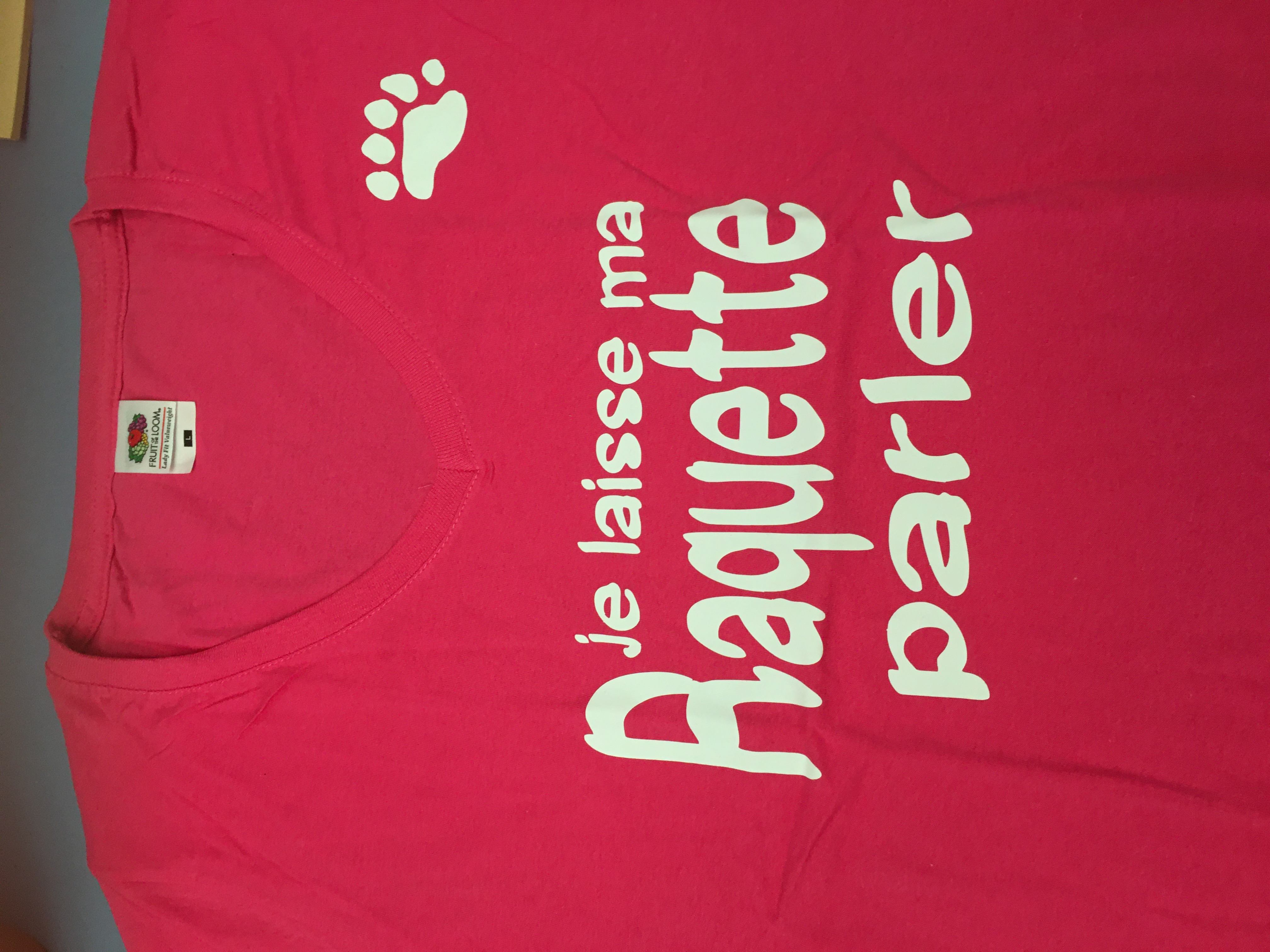 Unisex T-shirt déjà floqué "Ma Raquette"